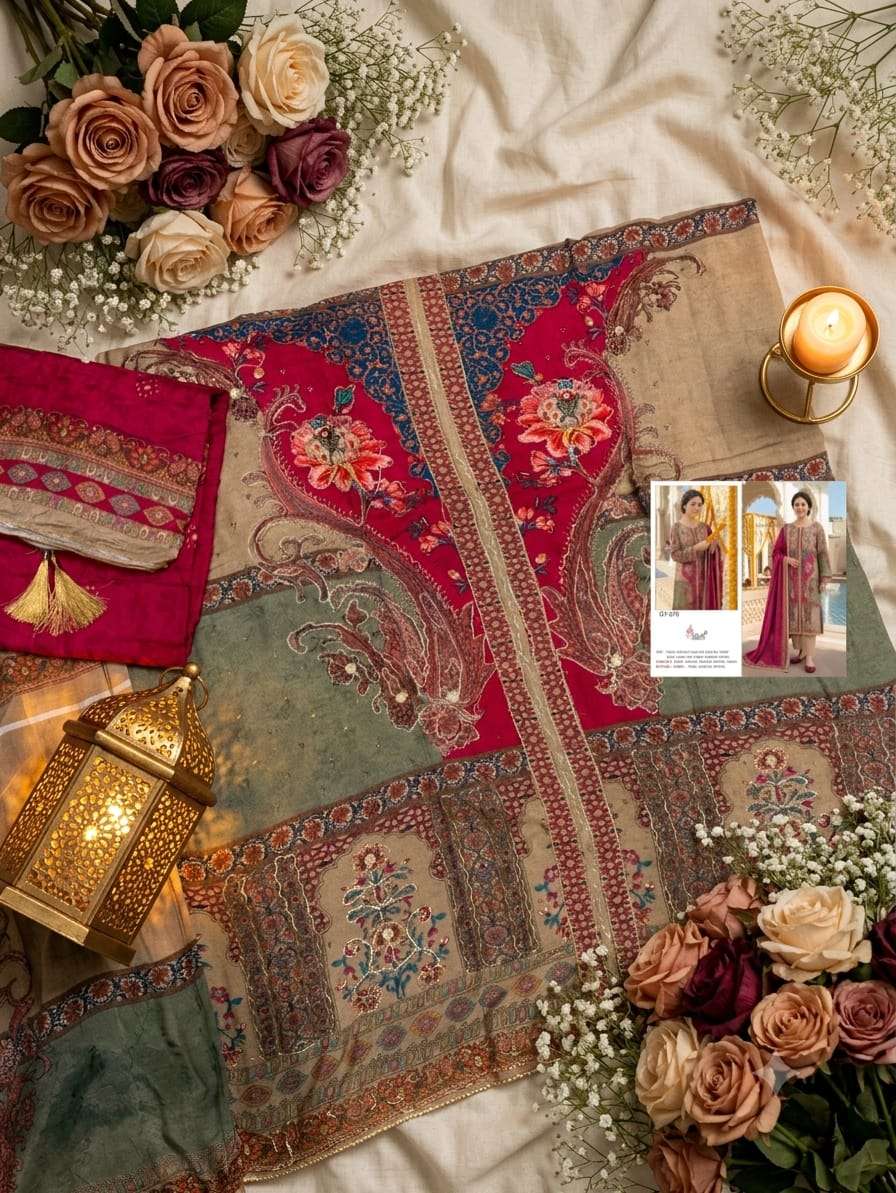 SHREE FABS KT 375 COLOUR MASLIN MULTI COLOR AND WORK LADIES DRESS FOR WHOLESALER TEXTILE